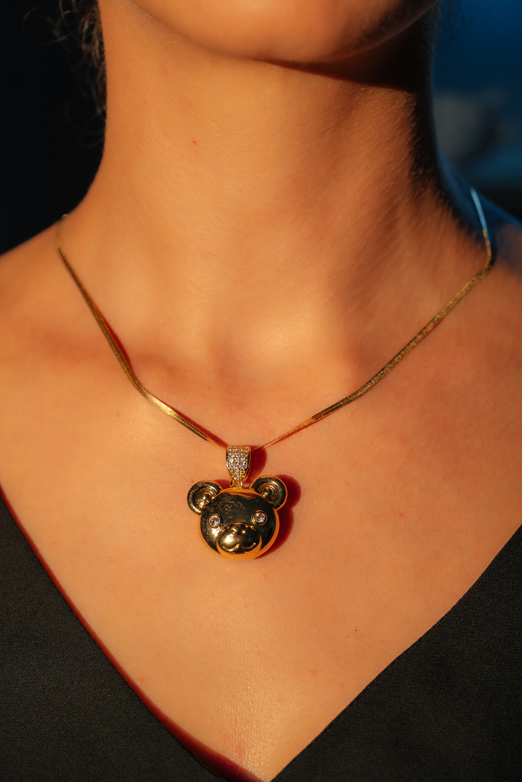 Mickey Mouse Gold Kolye