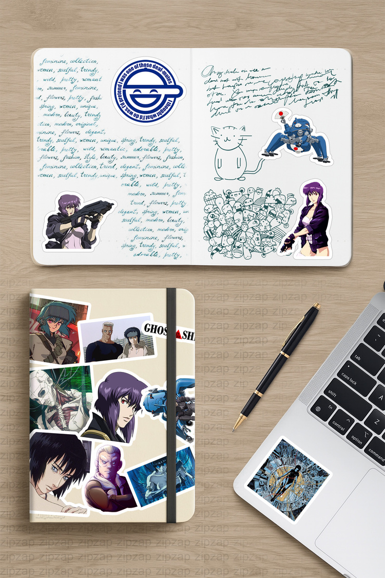 Ghost in the Shell Anime Sticker Paketi (20 Sticker)