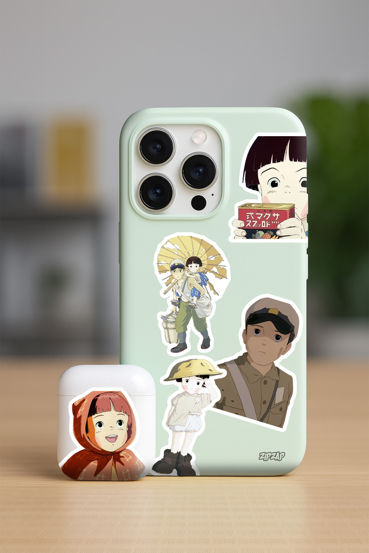 Ateşböceklerinin Mezarı Grave of the Fireflies Ghibli Anime Sticker Paketi (25 Sticker)