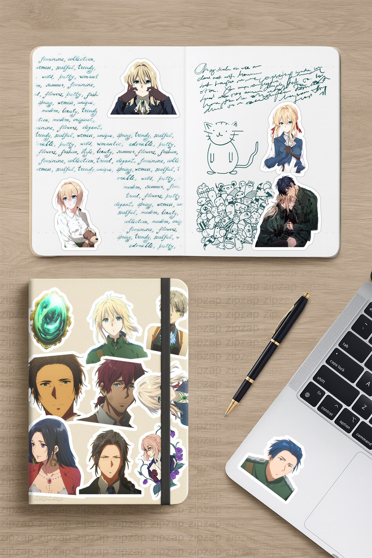 Violet Evergarden Anime Sticker Paketi (20 Sticker)