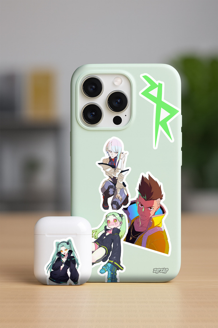Cyberpunk Edgerunners Anime Sticker Paketi (23 Sticker)