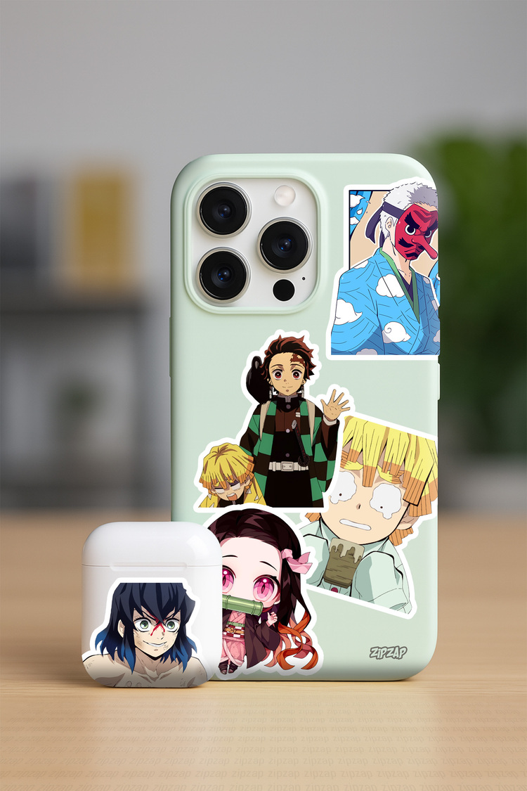 Demon Slayer ( Kimetsu no Yaiba ) Anime Sticker Paketi (20 Sticker)