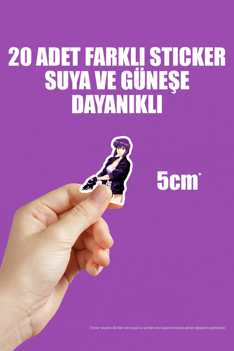 Ghost in the Shell Anime Sticker Paketi (20 Sticker)