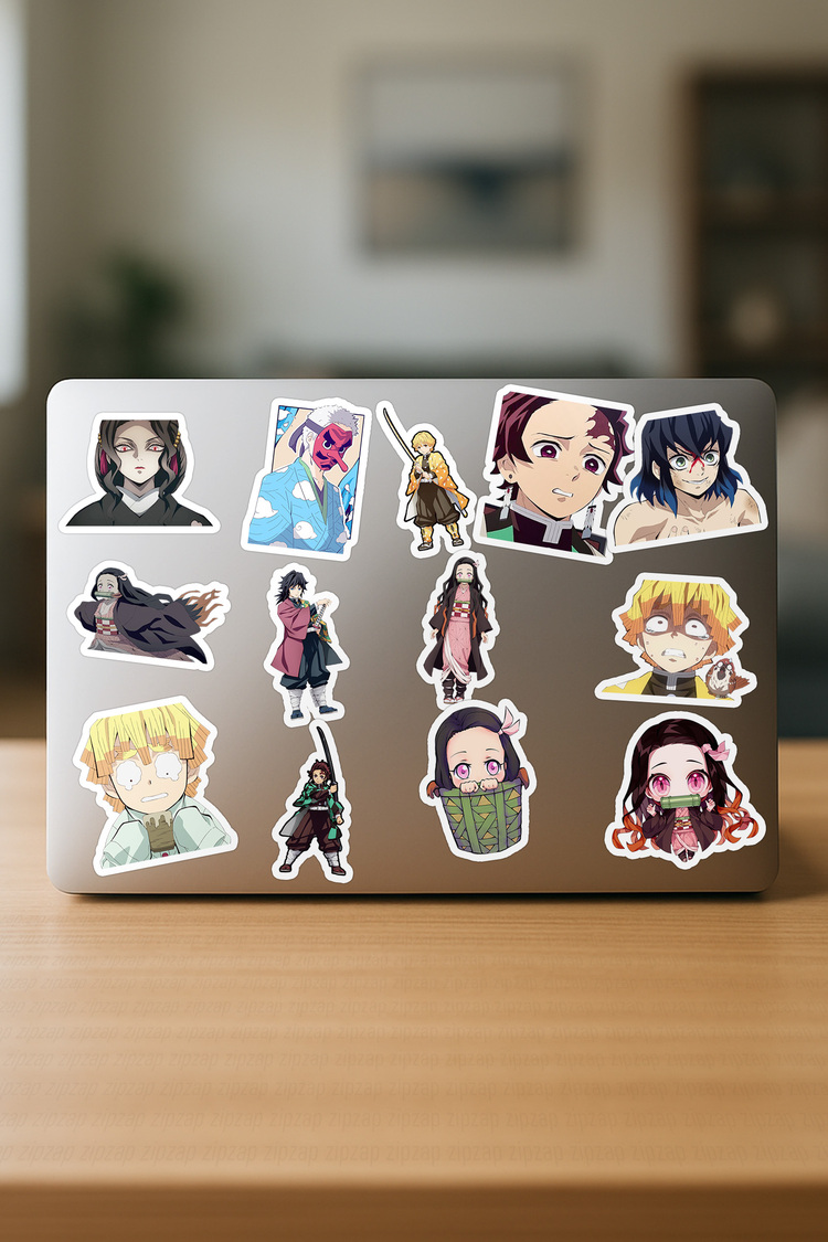 Demon Slayer ( Kimetsu no Yaiba ) Anime Sticker Paketi (20 Sticker)