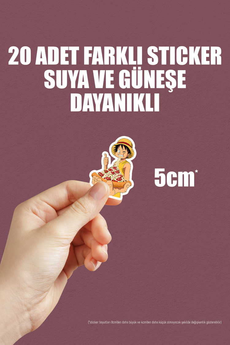 One Piece Anime Sticker Paketi (20 Sticker)