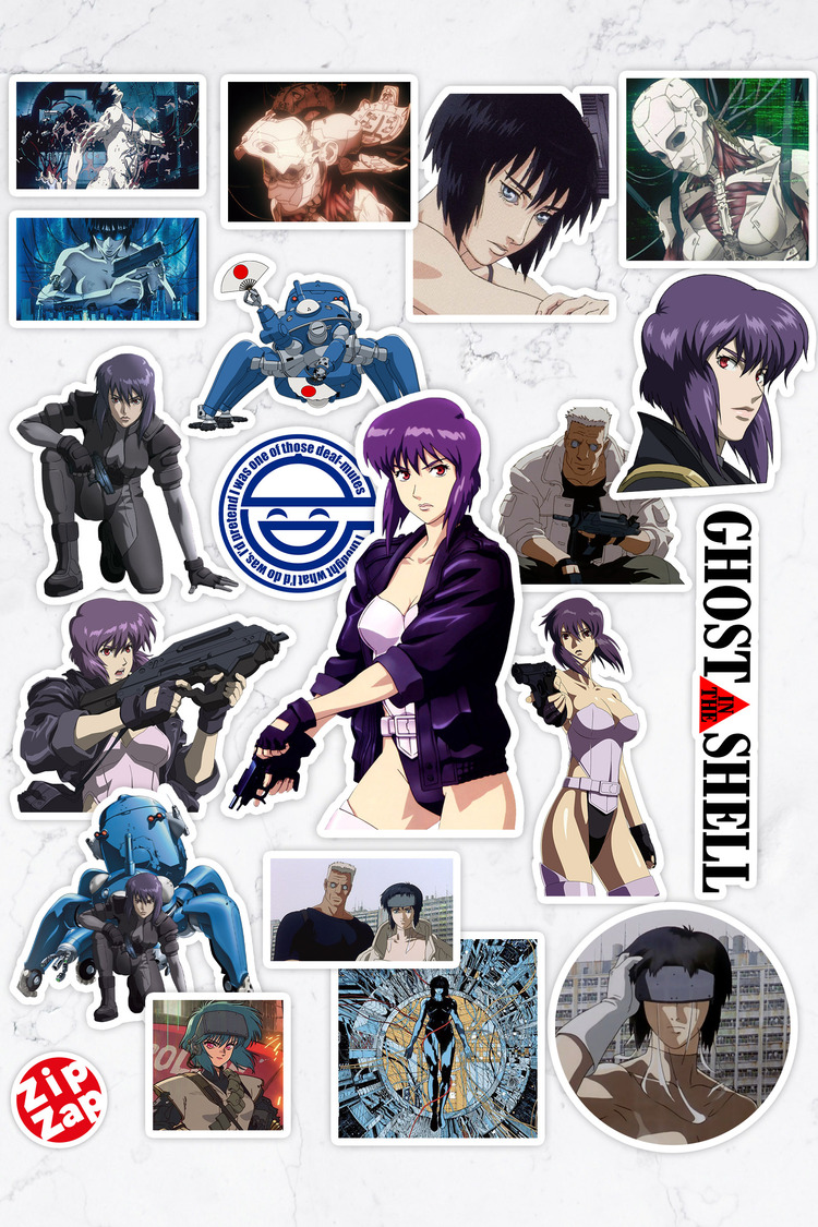 Ghost in the Shell Anime Sticker Paketi (20 Sticker)