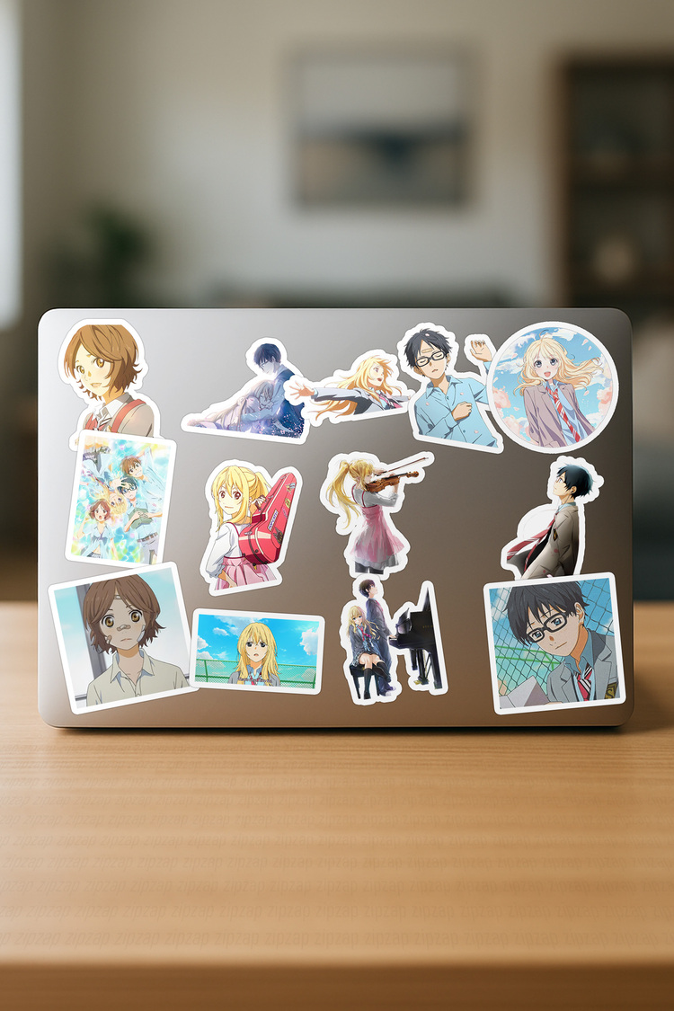 Your Lie in April (Shigatsu wa Kimi no Uso) Anime Sticker Paketi (20 Sticker)