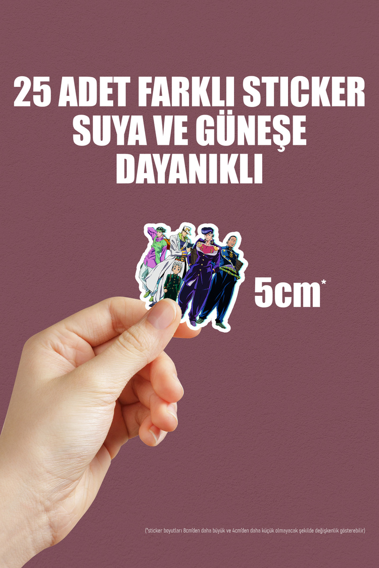 JoJo no Kimyou na Bouken part 4 Anime Sticker Paketi (25 Sticker)