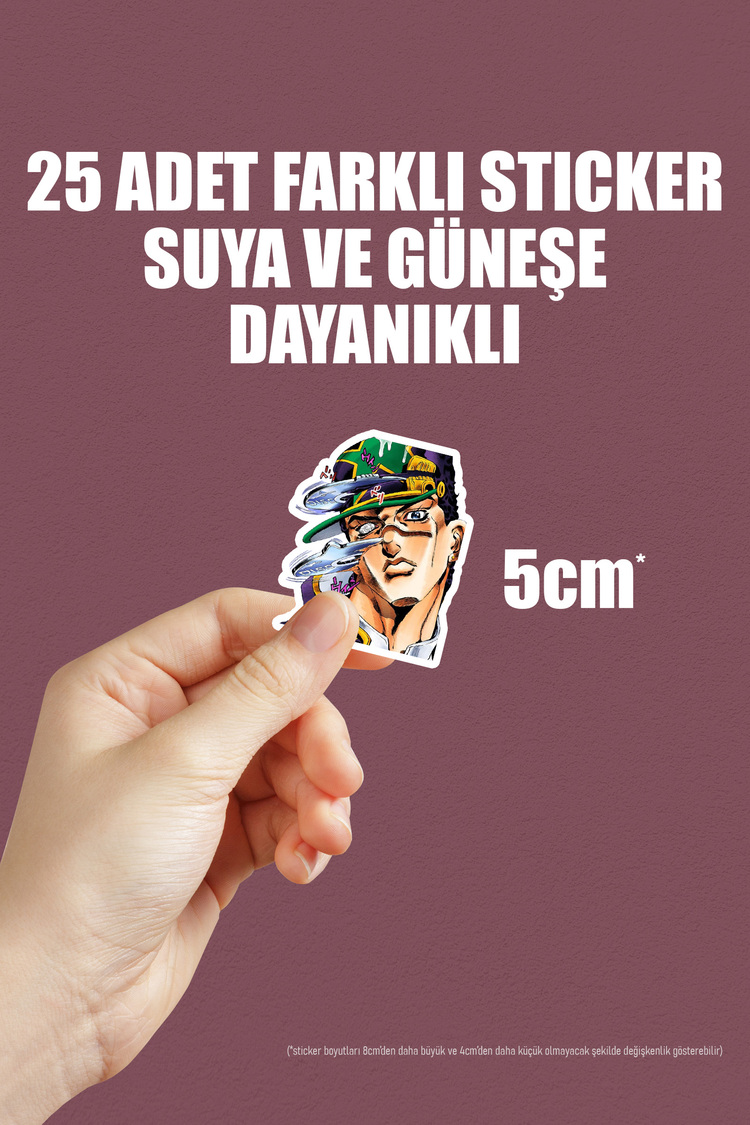 JoJo no Kimyou na Bouken part 6 Anime Sticker Paketi (25 Sticker)