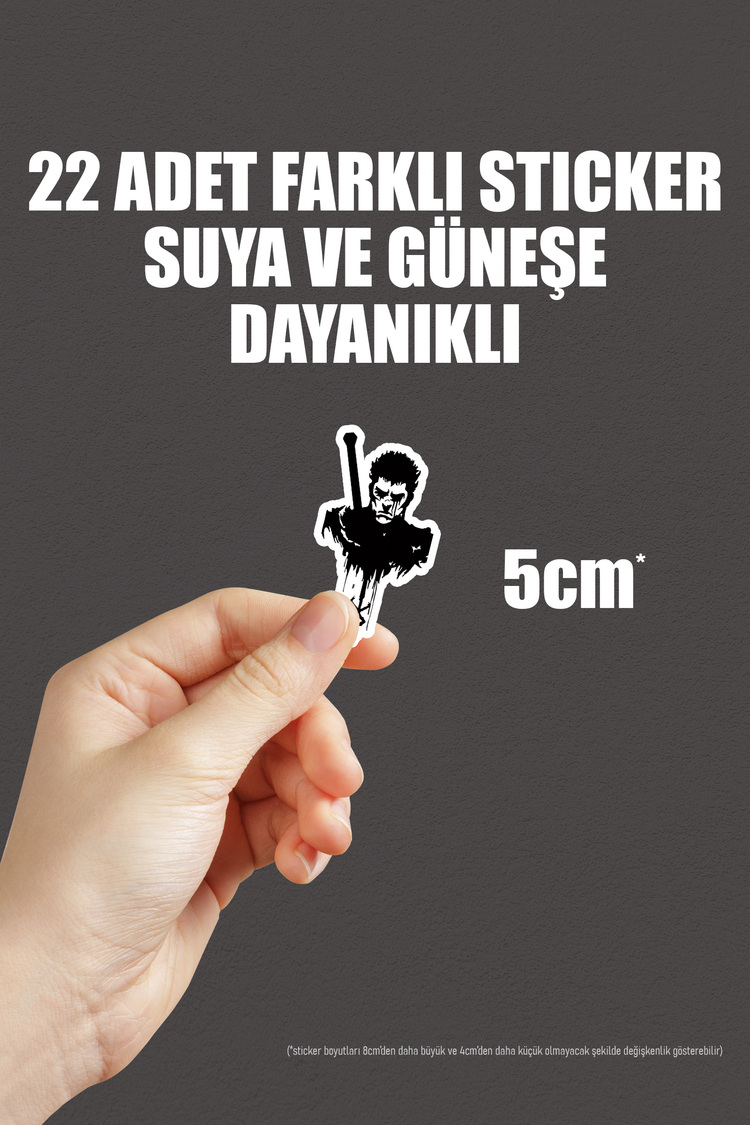 Berserk Anime Sticker Paketi (22 Sticker)