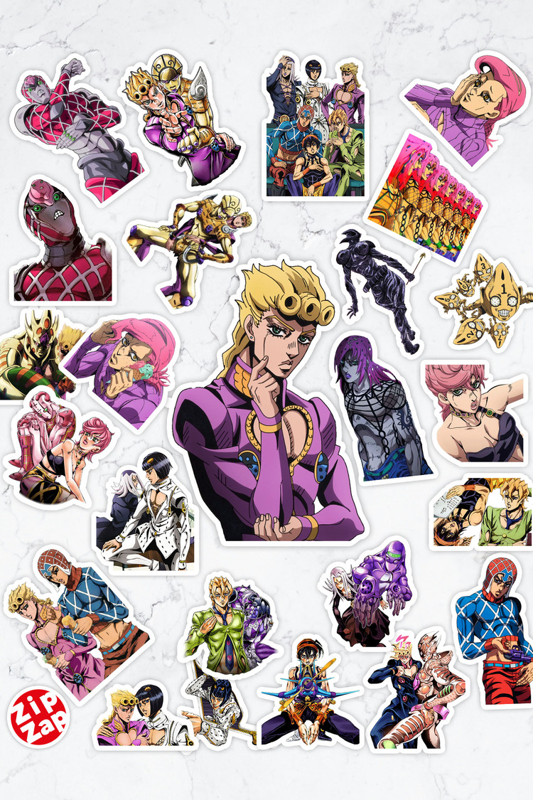JoJo no Kimyou na Bouken part 5 Anime Sticker Paketi (25 Sticker)