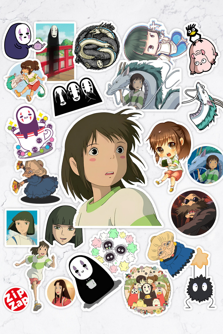 Spirited Away Ghibli Anime Sticker Paketi (24 Sticker)