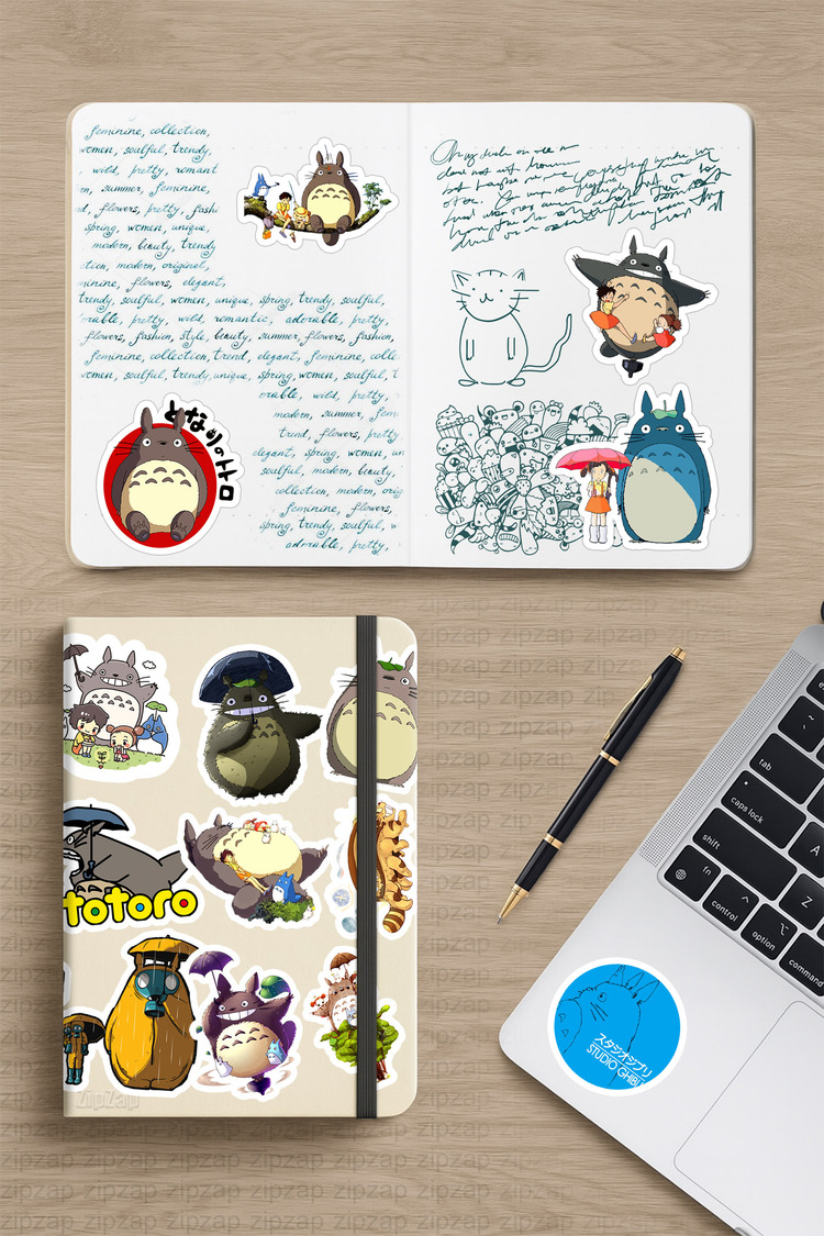 Totoro Ghibli Anime Sticker Paketi (20 Sticker)