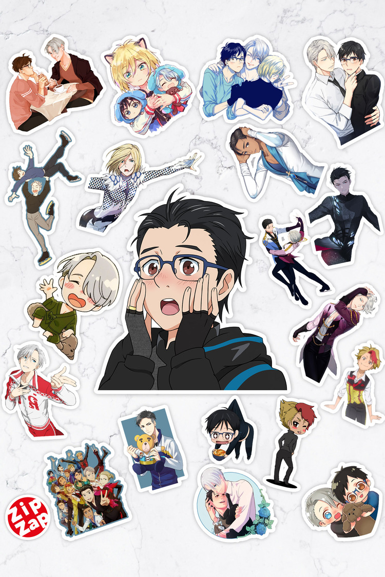 Yuri on Ice Anime Sticker Paketi (20 Sticker)