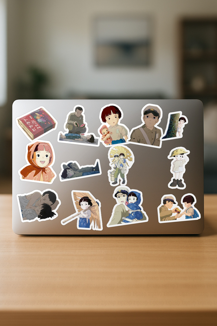 Ateşböceklerinin Mezarı Grave of the Fireflies Ghibli Anime Sticker Paketi (25 Sticker)