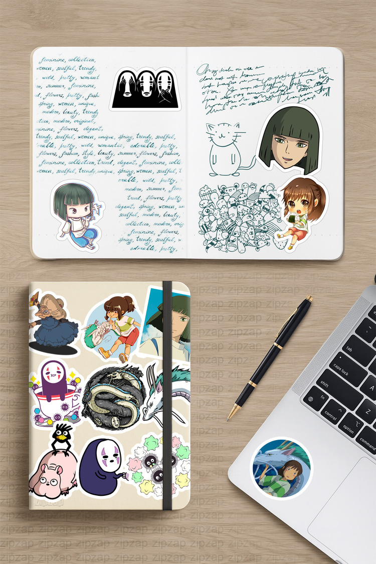 Spirited Away Ghibli Anime Sticker Paketi (24 Sticker)