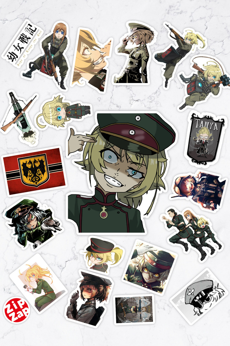 Youjo Senki Anime Sticker Paketi (20 Sticker)