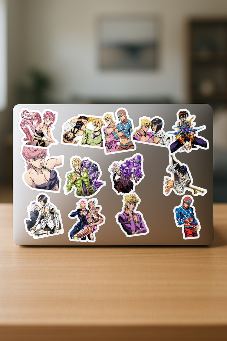 JoJo no Kimyou na Bouken part 5 Anime Sticker Paketi (25 Sticker)