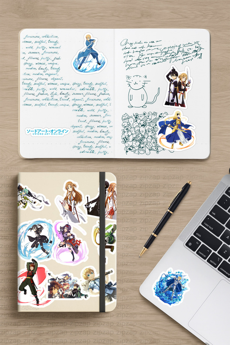 Sword Art Online Anime Sticker Paketi (20 Sticker)