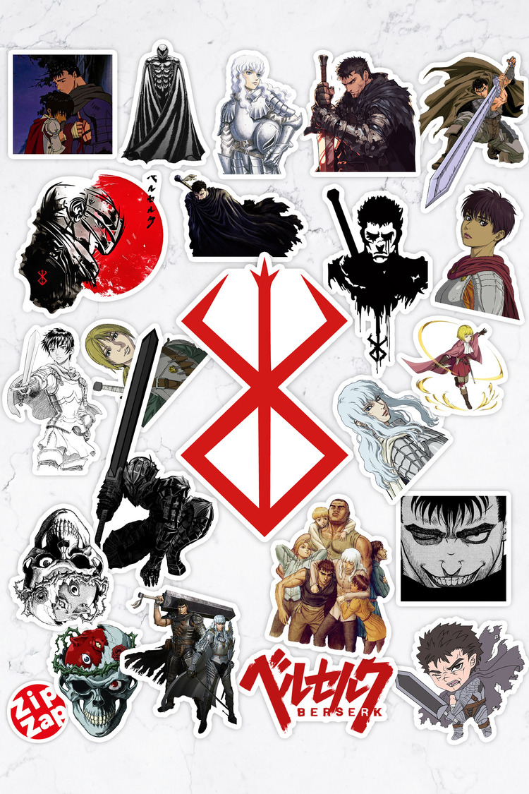 Berserk Anime Sticker Paketi (22 Sticker)