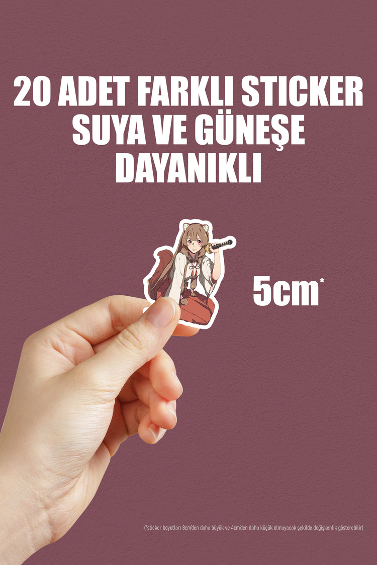 The Rising Of The Shield Hero (Tate no Yuusha no Nariagari) Anime Sticker Paketi (20 Sticker)