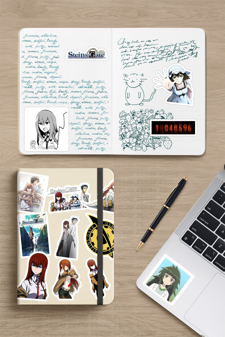 Steins Gate Anime Sticker Paketi (20 Sticker)
