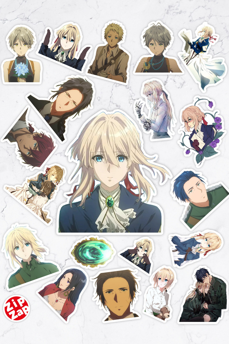Violet Evergarden Anime Sticker Paketi (20 Sticker)