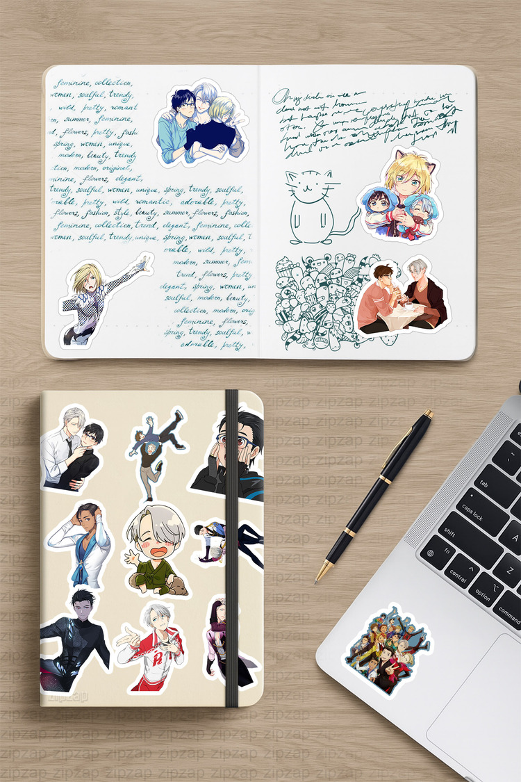 Yuri on Ice Anime Sticker Paketi (20 Sticker)