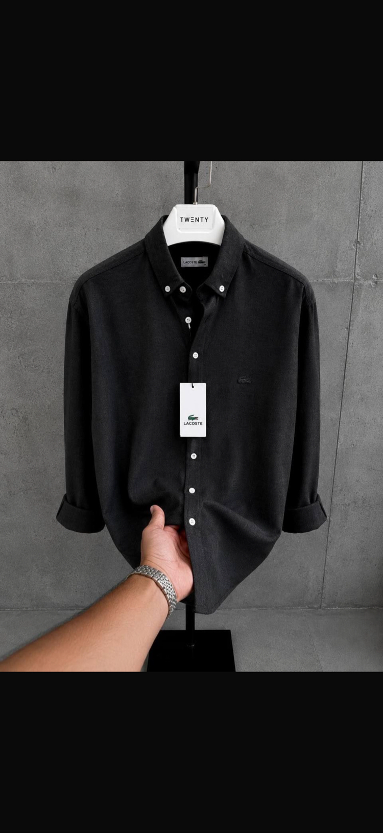 Lacoste Siyah Gömlek