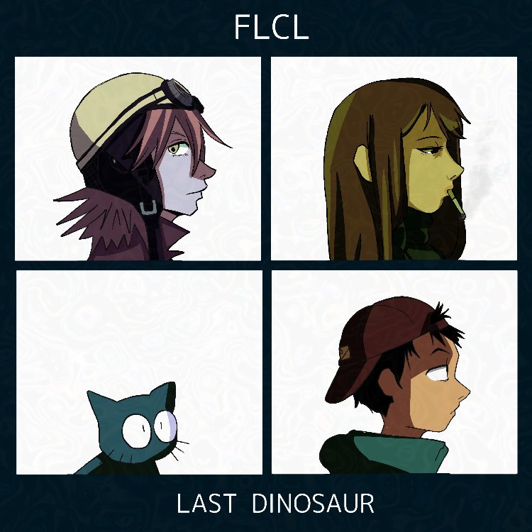 FLCL gorillaz print