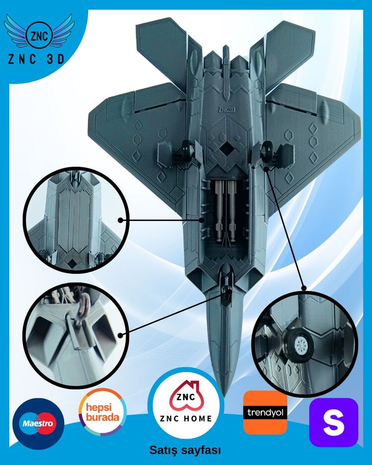 F-22 Raptor Maket Uçak