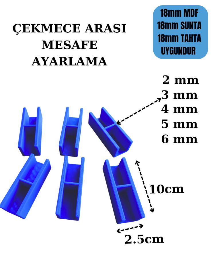 çekmece rafı arası takoz