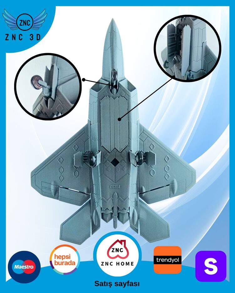 F-22 Raptor Maket Uçak