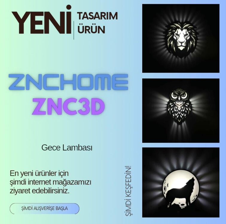 figürlü gece lambası 
