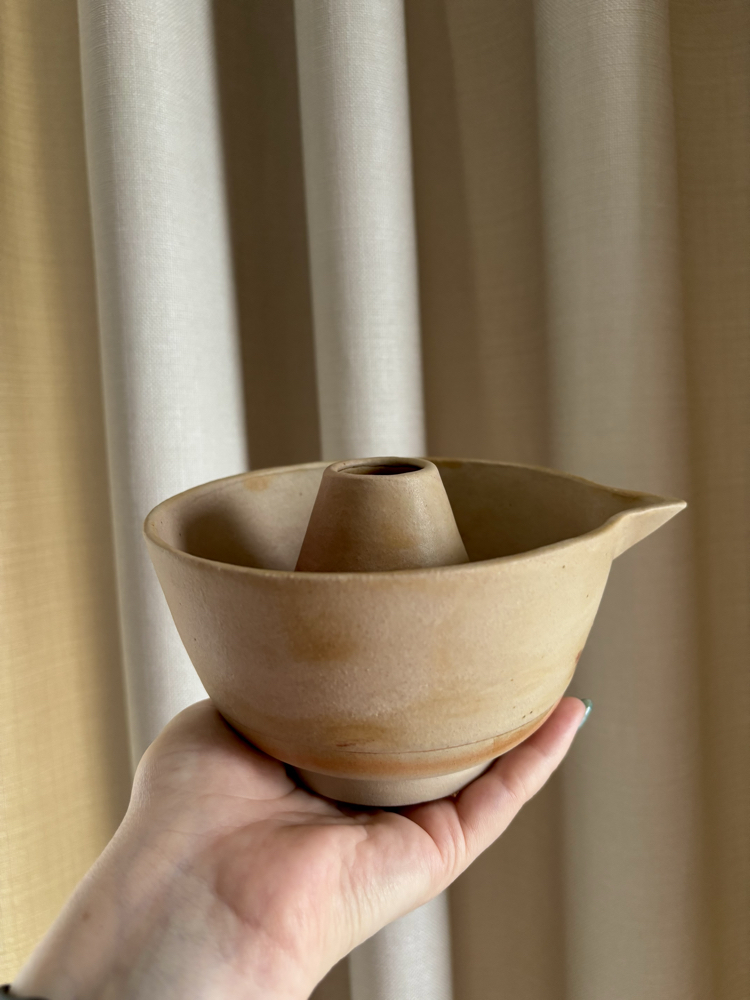 Momoka Stoneware Matcha Kase + Whisk Tutucu Set (500 Ml Hacimli)