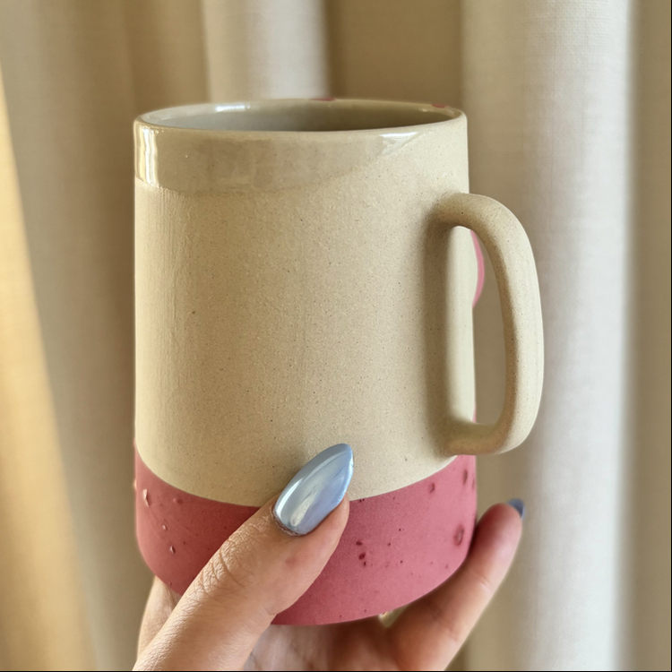 One Of Her No.001 - BLUSH 450 ml Stoneware Kupa (24K Altın Detaylı)