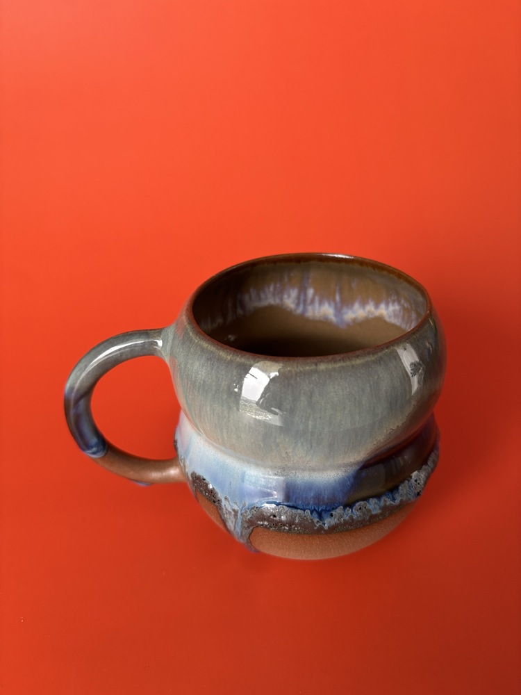 Choppy Sea 300 ml Haki Krater Detaylı Kahverengi Stoneware Kupa