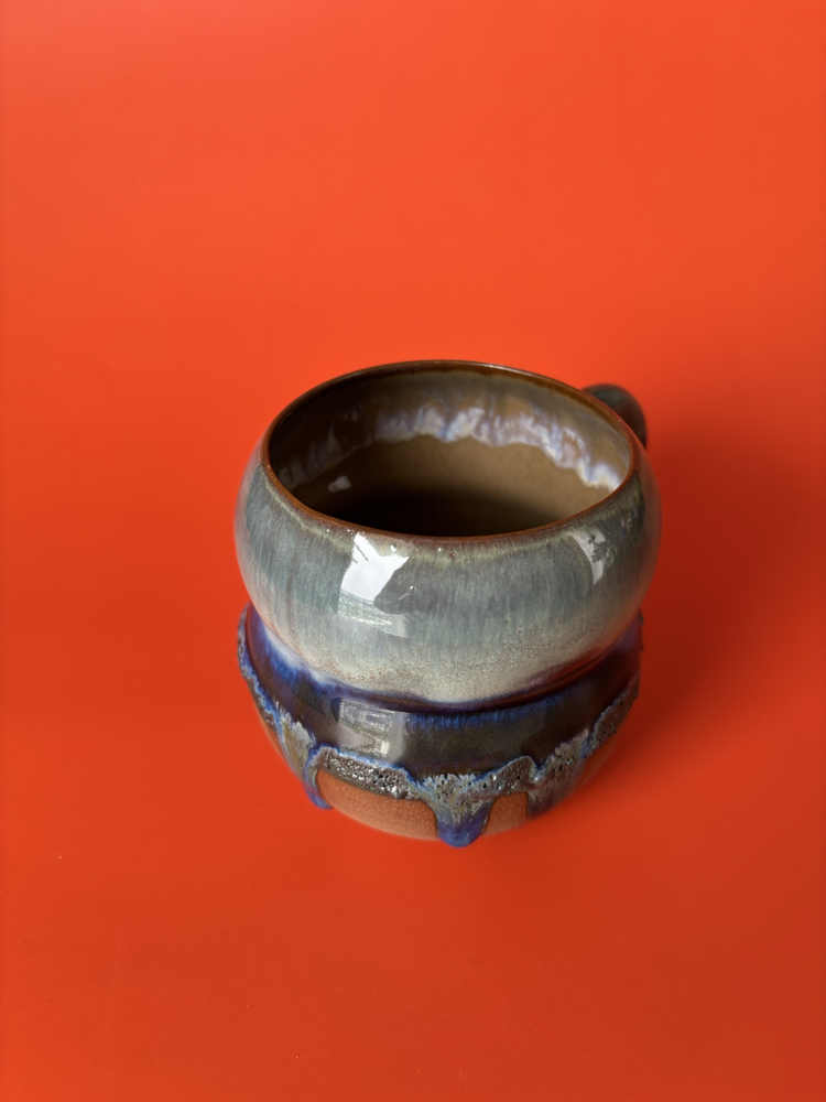 Choppy Sea 300 ml Haki Krater Detaylı Kahverengi Stoneware Kupa