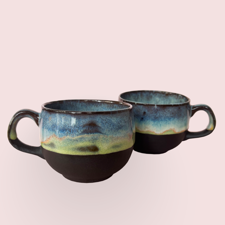 Natural Foam 125 ml Stoneware Fincan (Tabaklı Set)