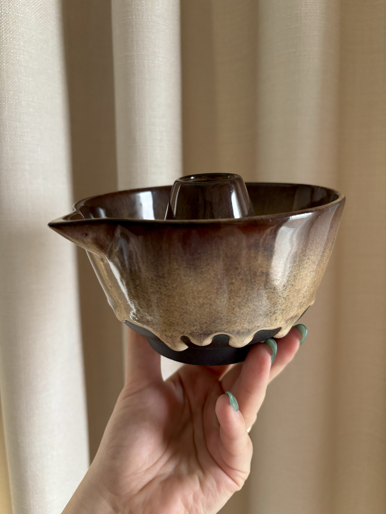 Umeno Stoneware Matcha Kase + Whisk Tutucu Set (500 Ml Hacimli)
