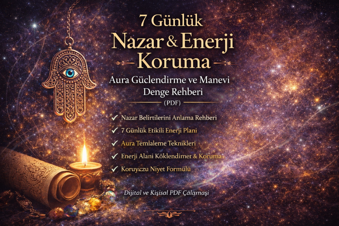 7 Günlük Nazar & Enerji Koruma Programı | Aura Güçlendirme ve Manevi Denge Rehberi (PDF)