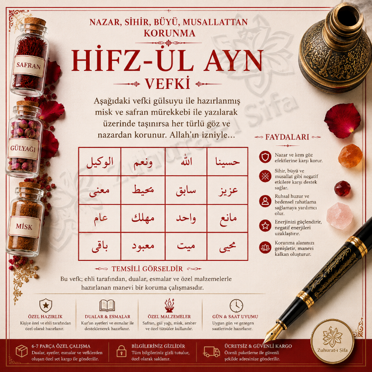 HİFZ-ÜL AYN VEFKİ – Nazar, Negatif Enerji ve Manevi Koruma Çalışması