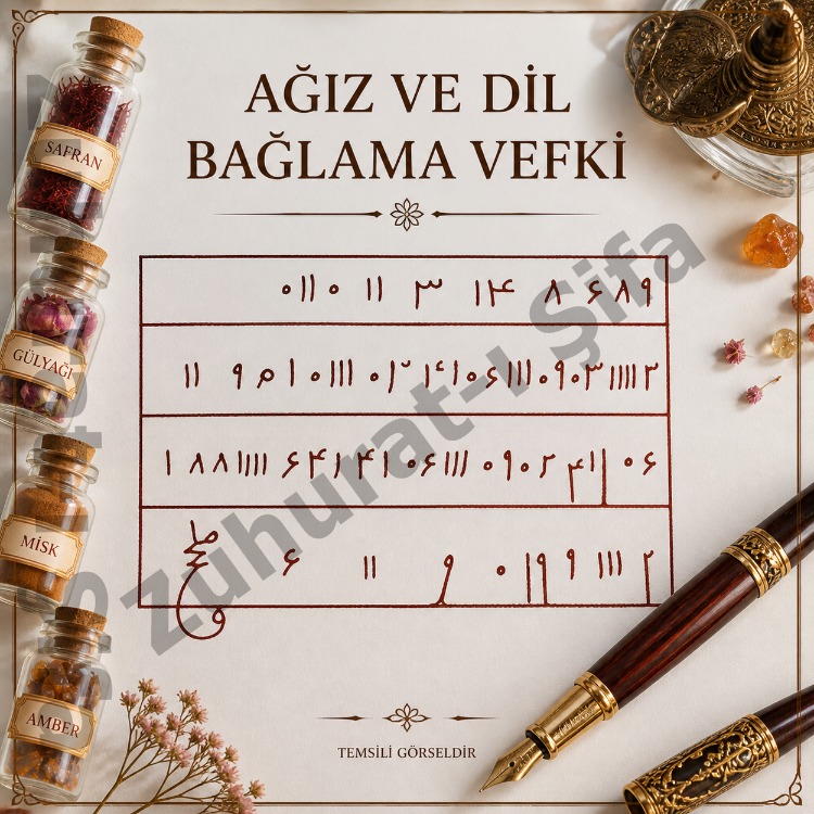 AĞIZ VE DİL BAĞLAMA VEFKİ – KİŞİYE ÖZEL HAZIRLANAN MANEVİ KORUMA ÇALIŞMASI