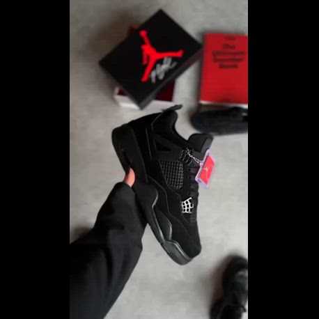 Air Jordan 4 Retro Black Cat | Luxiana Shoes